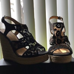Lucky brand lace wedges